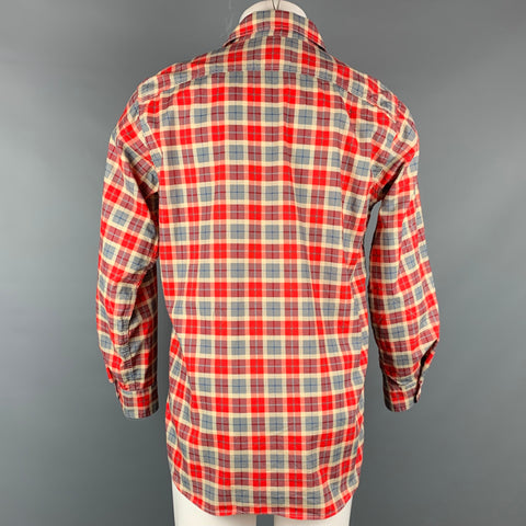 ENGINEERED GARMENTS Size S Red & Grey Plaid Cotton Button Down Long Sleeve Shirt