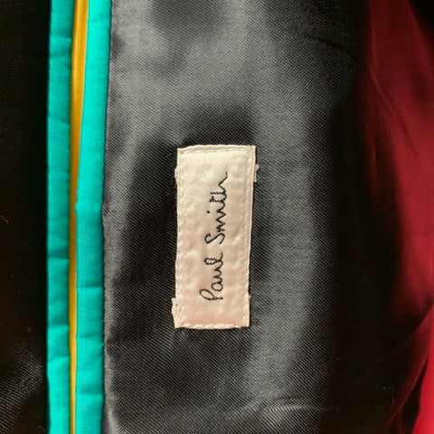 PAUL SMITH Talla M Abrigo con solapa de pico en lana y cachemir color coral