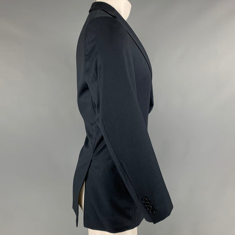 ERMENEGILDO ZEGNA Size 40 Navy Black Nailhead Wool Sport Coat