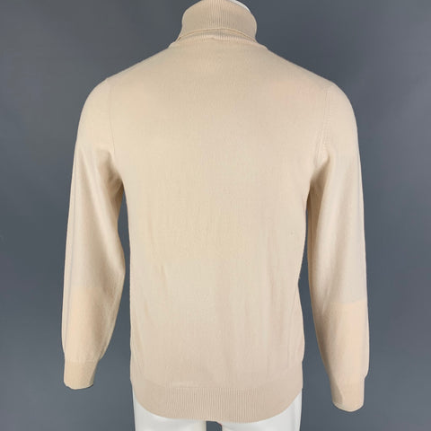 BRUNELLO CUCINELLI Size M Cream Cashmere Turtleneck Pullover