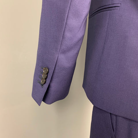 PAUL SMITH Size 40 Navy Wool Notch Lapel Suit