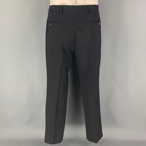 PAUL SMITH Size 42 Regular Black Wool Single Breasted Suit