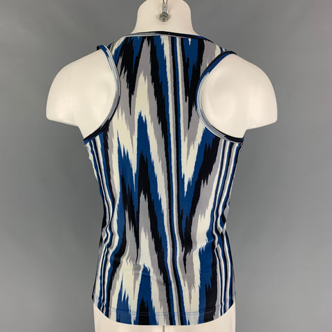 MISSONI SPORT Size S Blue Gray White Marbled Nylon Tank Top