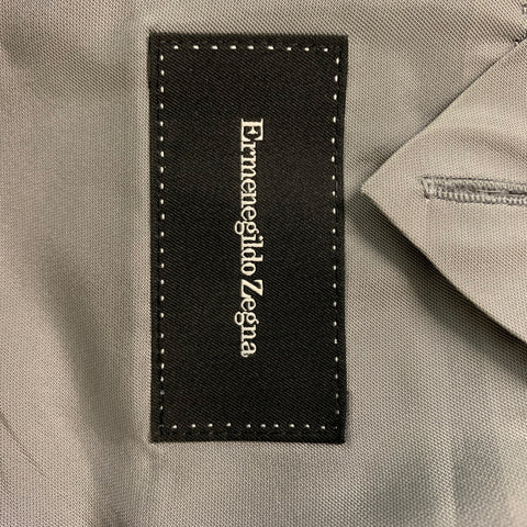 ERMENEGILDO ZEGNA Size 42 Grey Wool Blend Single Breasted Sport Coat