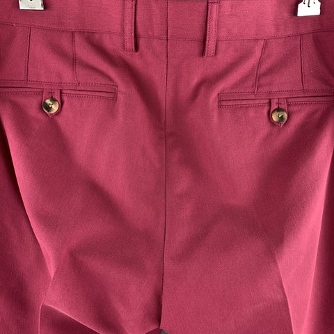 ETRO Size 38 Muted Pink Solid Cotton Blend Pique Zip Fly Casual Pants