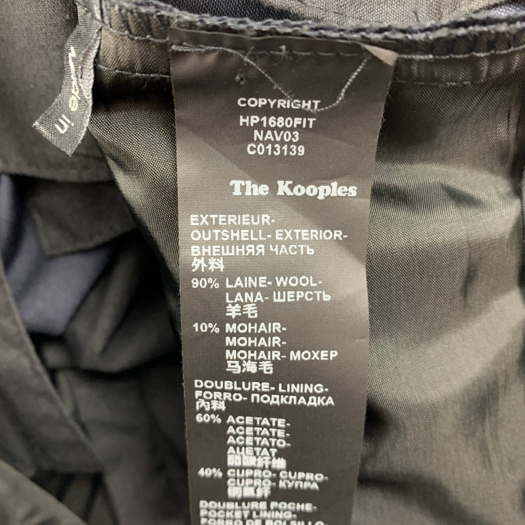 THE KOOPLES Size 28 Navy Wool Mohair Zip Fly Dress Pants