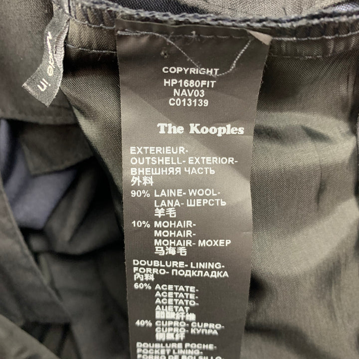 THE KOOPLES Size 28 Navy Wool Mohair Zip Fly Dress Pants