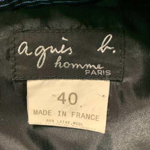 AGNÈS B. Size 32 Black Solid Polyester Zip Fly Dress Pants