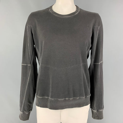 ACRONYM SS 15 Size L Charcoal Wash Cotton Crew-Neck S6-C Sweatshirt