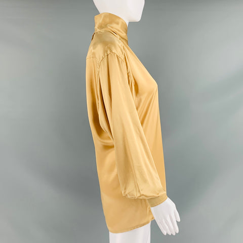 ESCADA Blusa de manga dolman de seda beige talla 4