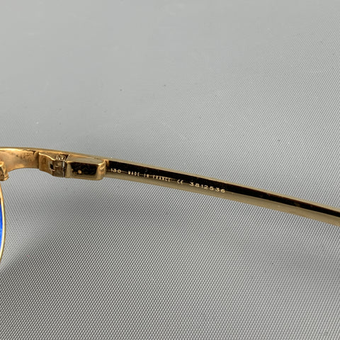 CARTIER Gold Tone Bushed Metal Edition Santos - Dumont Sunglasses
