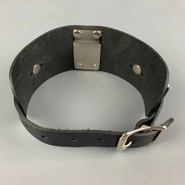 ZANA BAYNE Black Leather Choker Necklace