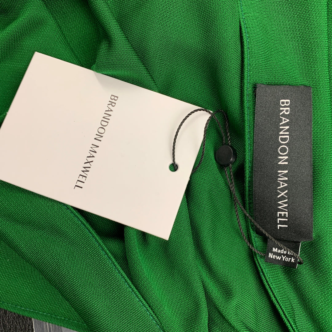 BRANDON MAXWELL Size 2 Green Rayon Wrap Skirt