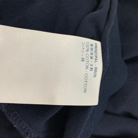 LOUIS VUITTON Size L Navy Cotton Crew-Neck T-shirt