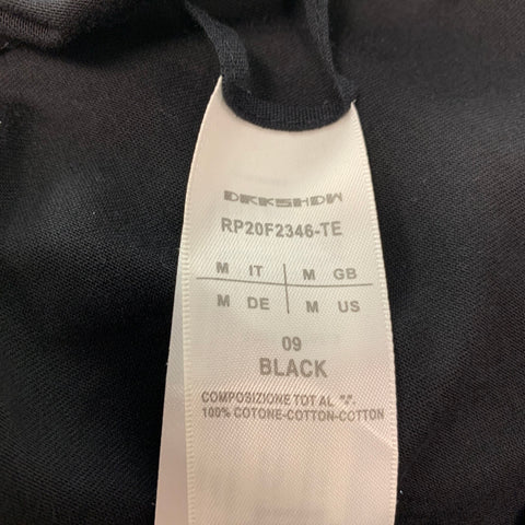 DRKSHDW Size M Black White Contrast Stitch Cotton Turtleneck Pullover