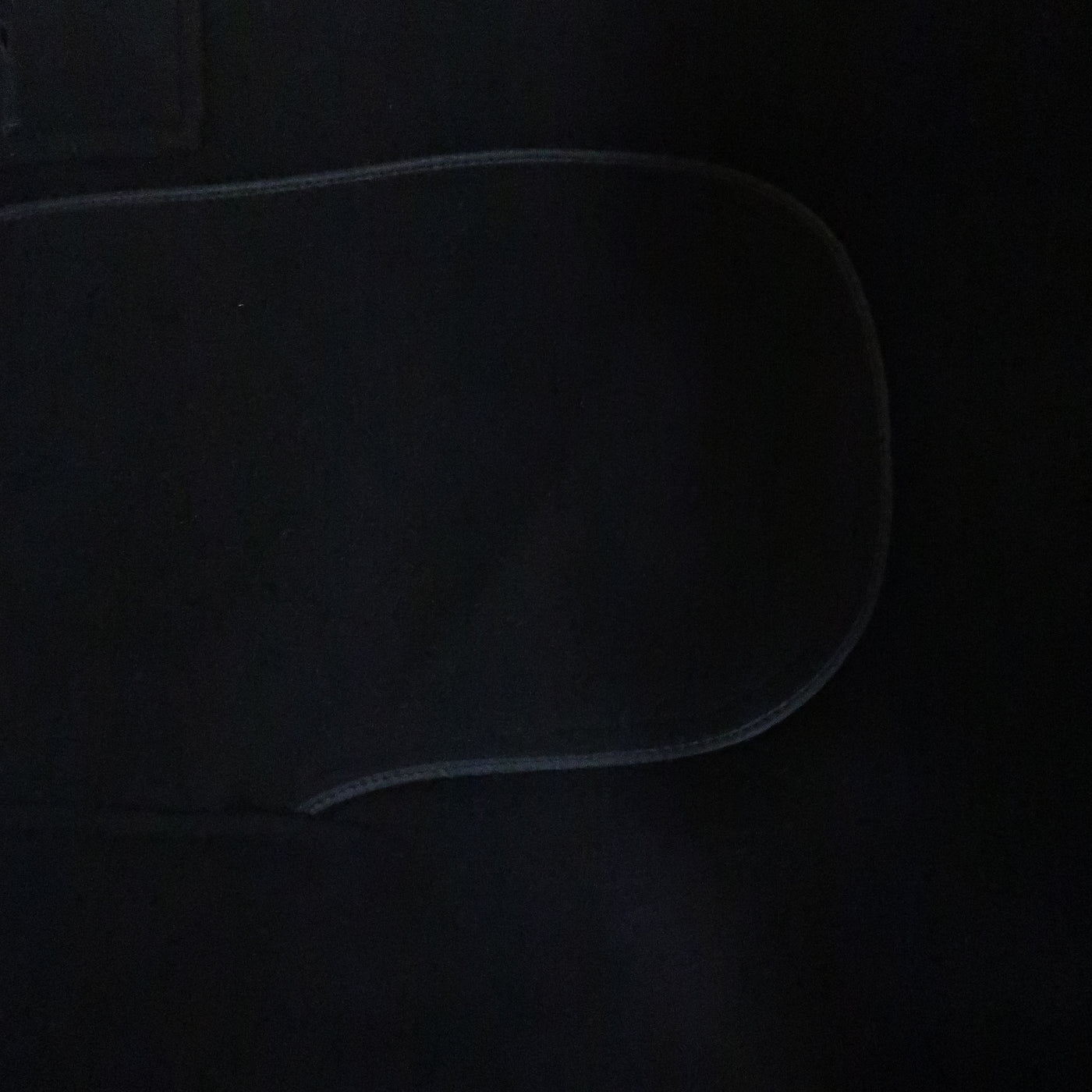 DONNA KARAN M Black Solid Wool / Nylon Hidden Placket Car Coat