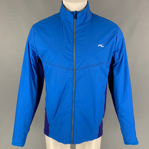 KJUS Size M Royal Blue Purple Two Toned Nylon Blend Zip Up Jacket