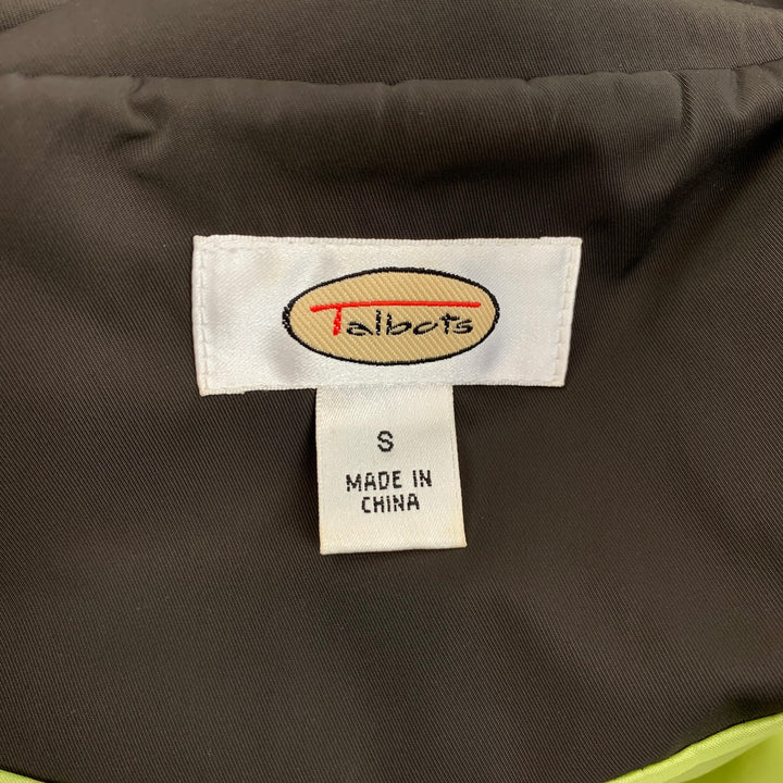 TALBOTS Size S Brown Polyester Belted Trench Coat