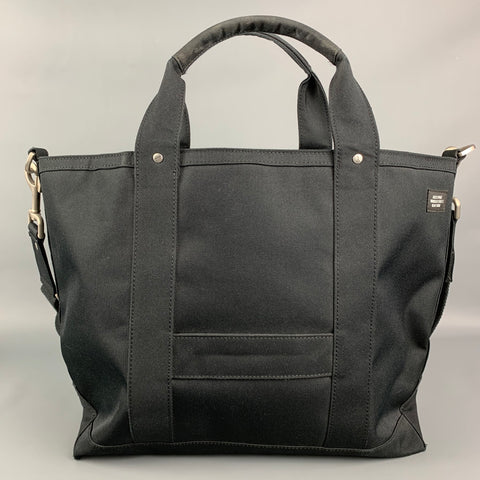 JACK SPADE Black Canvas Rectangle Tote Bag