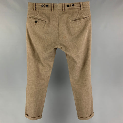 BARENA Taille 30 Pantalon décontracté en coton noir beige