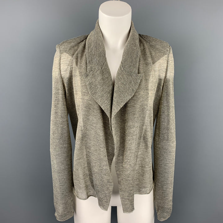 KOLOR Size S Silver & Grey Metallic Polyester Blend Jacket