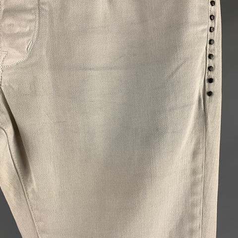 JOHN VARVATOS * U.S.A. Size 31 Light Blue Studded Cotton Elastane Jeans