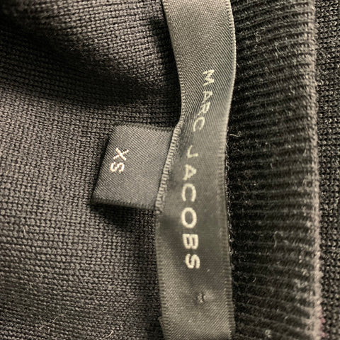 MARC JACOBS Taille XS Pull à col rond en laine mélangée noire avec appliques