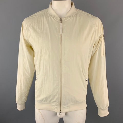 PENFIELD M Cream Nylon Snaps Zip UP Windbreaker Jacket