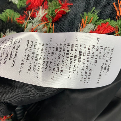 ALEXANDER MCQUEEN SS 18 Size 34 Black Red Green Reversed Jacquard Sport Coat