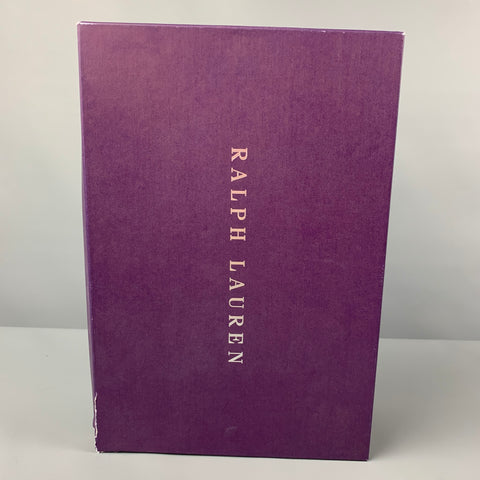 RALPH LAUREN Size 10 Purple Silver Velvet Embroidered Ulah Flats