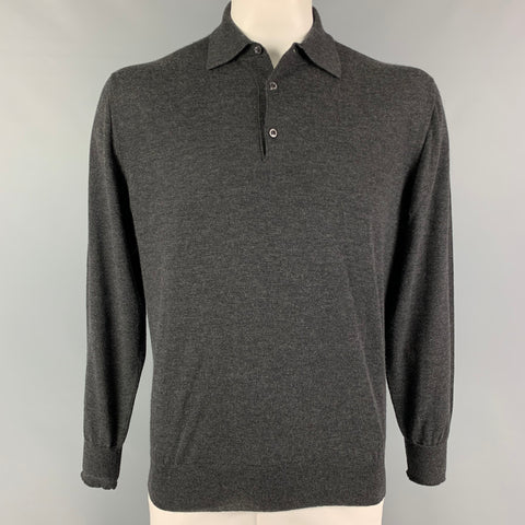 WILKES BASHFORD Size L Grey Cashmere Sweater