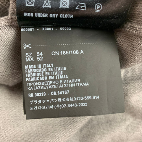 PRADA Size XL Grey Cashmere Silk Crew-Neck Pullover