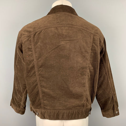LEVI'S MADE & CRAFTED Size M Brown Corduroy Cotton Trucker Jacket