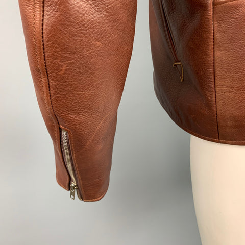 GOLDEN BEAR for TAYLOR STITCH Size L Brown Leather Zip Up Jacket