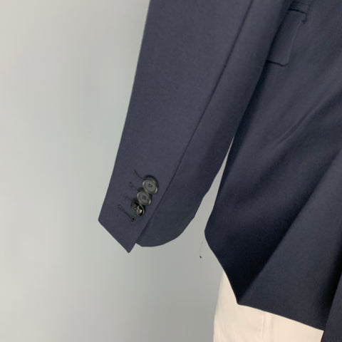 THE KOOPLES Size 42 Navy Wool Peak Lapel Sport Coat