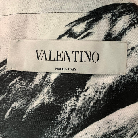 VALENTINO Size 36 Grey Black Polyester Bomber Jacket