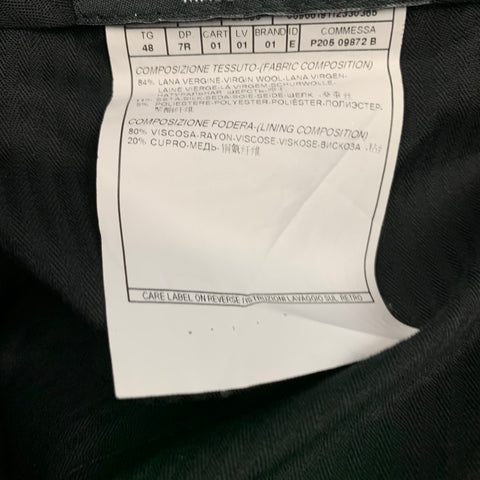 DOLCE & GABBANA Size 32 Grey Wool / Silk Tuxedo Dress Pants