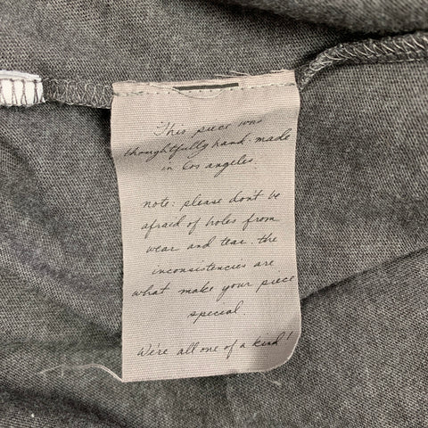 RAQUEL ALLEGRA Size L Grey Heather Cotton / Polyester Below Knee Dress