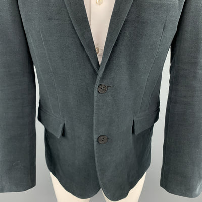 ZADIG & VOLTAIRE Size M Charcoal Cotton Velvet Notch Lapel Sport Coat