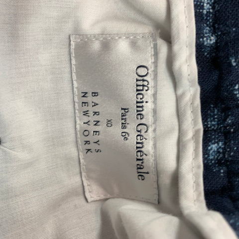OFFICINE GENERALE Taille 32 Short à cordon de serrage en coton indigo