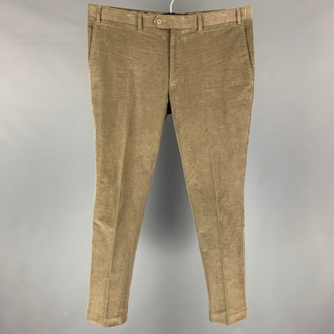BAR lll Taille 38 Pantalon décontracté en coton texturé taupe