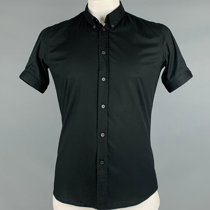 ALEXANDER MCQUEEN Size 42 Black Short Sleeve Shirt