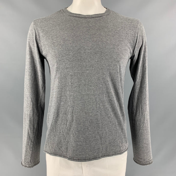 NUMBER (N)INE Size L Grey Heather Cotton Long Sleeve T-shirt