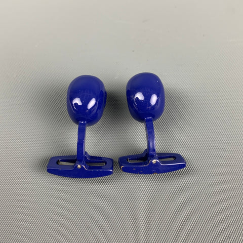 ALEXANDER MCQUEEN Blue Skull Cuff Links