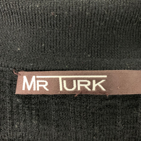 MR. TURK Size L Black Merino Wool Pullover
