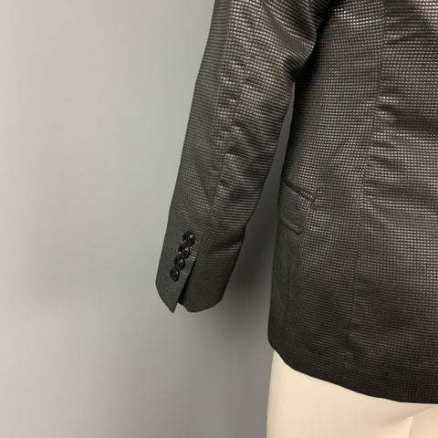 VERSACE COLLECTION Trend Size 36 Black Metallic Viscose Blend Sport Coat