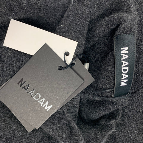 NAADAM Size S Charcoal Cashmere Turtleneck Pullover