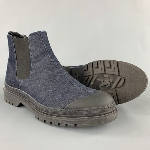 WANT LES ESSENTIELS Size 11 Indigo Denim Pull On Ankle Boots