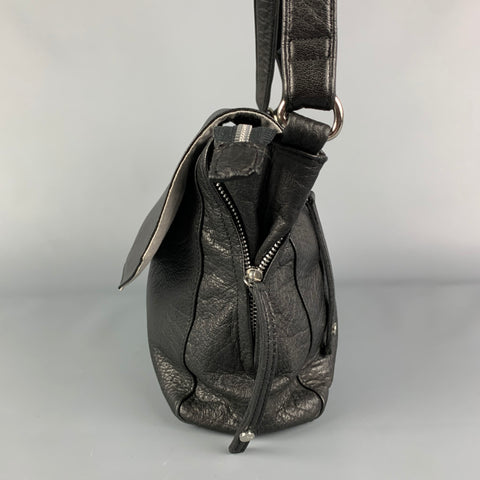 DAY & MOOD Black Leather Cross Body Bag