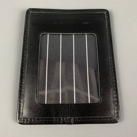 JEAN PAUL GAULTIER Black Multi-Color Embroidered Leather Fabric Wallet